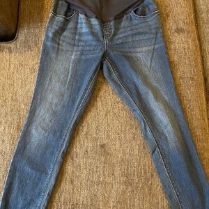 Women's Blue Jeans full panel maternity size 12 short #52
